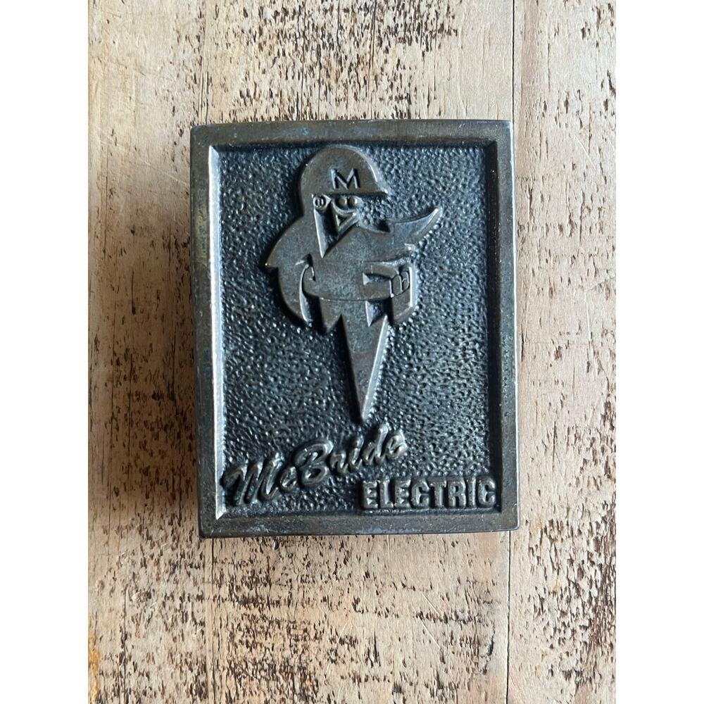 Vintage McBride Electric Belt Buckle